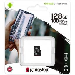 Tarjeta de Memoria Kingston CANVAS Select Plus 128GB microSD XC/ Clase 10/ 100MBs - Imagen 3