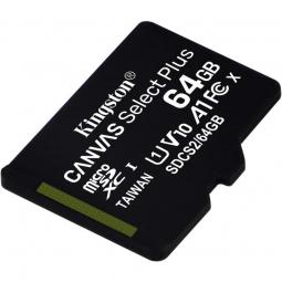 Tarjeta de Memoria Kingston CANVAS Select Plus 64GB microSD XC/ Clase 10/ 100MBs - Imagen 1