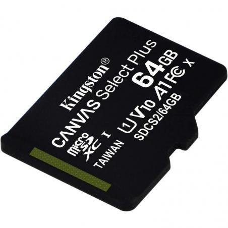 Tarjeta de Memoria Kingston CANVAS Select Plus 64GB microSD XC/ Clase 10/ 100MBs - Imagen 2