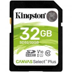 Tarjeta de Memoria Kingston CANVAS Select Plus 32GB SD HC/ Clase 10/ 100MBs - Imagen 1