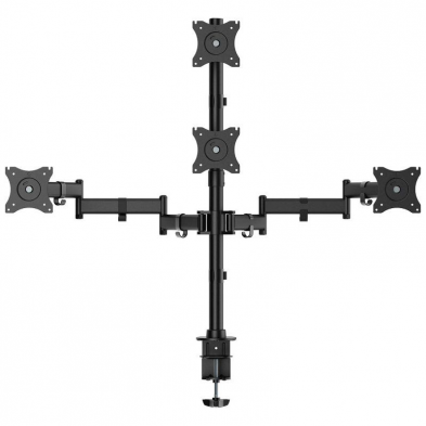 Soporte de Mesa para 4 Monitores y TV Aisens DT27TSR-379/ Giratorio/ Inclinable/ hasta 8kg