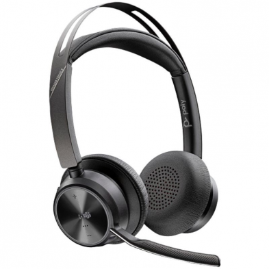 Auriculares Inalámbricos Poly Voyager Focus 2 Microsoft Teams + Adaptador USB-C-A + Soporte de Carga/ con Micrófono/ Bluetooth/ 