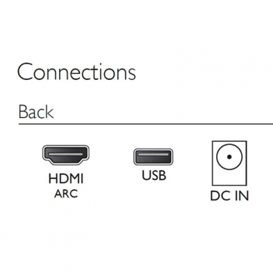 Barra de Sonido con Bluetooth Philips TAB4000/10/ 60W/ 2.0/ Negra