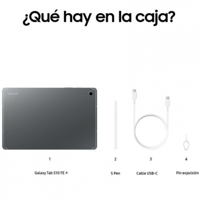 Tablet Samsung Galaxy Tab S10+ FE 13.1'/ 8GB/ 128GB/ Octacore/ Gris