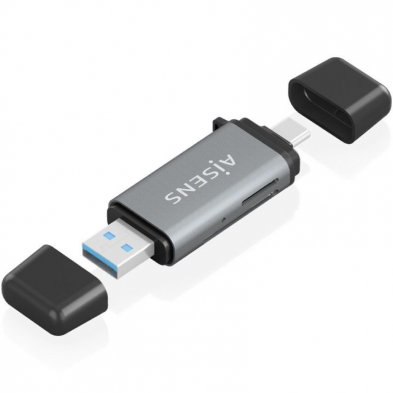 Lector de Tarjetas Externo Aisens ASCR-2AC11-GR/ USB 3.1