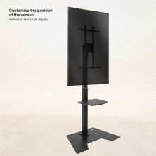 Soporte de Suelo Rotatorio/Ajustable TooQ FS2284M-B para TV de 37-70'/ hasta 70kg
