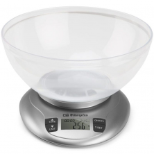 Báscula de Cocina Electrónica Orbegozo PC 2017 A/ hasta 3.5kg/ Plata