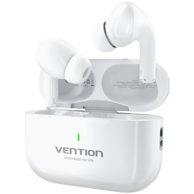 Auriculares Bluetooth Vention Echo Lite E11 con estuche de carga/ Autonomía 6h/ Blancos