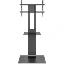 Soporte de Suelo Inclinable/ Giratorio con Bandeja DVD Aisens FT86TSE-399 para TV de 37-86'/ hasta 50kg