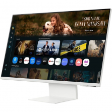Smart Monitor Samsung M8 M80F S32FM801UU 32'/ 4K/ Multimedia/ Regulable en altura/ Smart TV/ Webcam/ Blanco