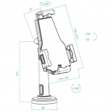 Soporte de Mesa/Pared para Smartphone/Tablet TooQ TQTDS0812/ Antirrobo/ Negro