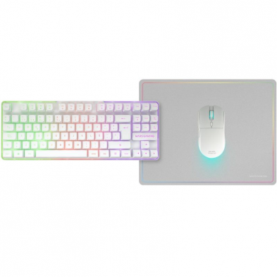 Pack Gaming Mars Gaming MCPWTKL/ Teclado Inalámbrico + Ratón Inalámbrico + Alfombrilla