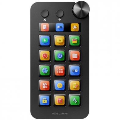 Control Deck Mars Gaming MSD-NEO/ 15 Teclas LCD/ 1 Rueda/ 2 Botones/ Negro