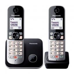 Teléfono Inalámbrico Panasonic KX-TG6852/ Pack DUO/ Negro - Imagen 1