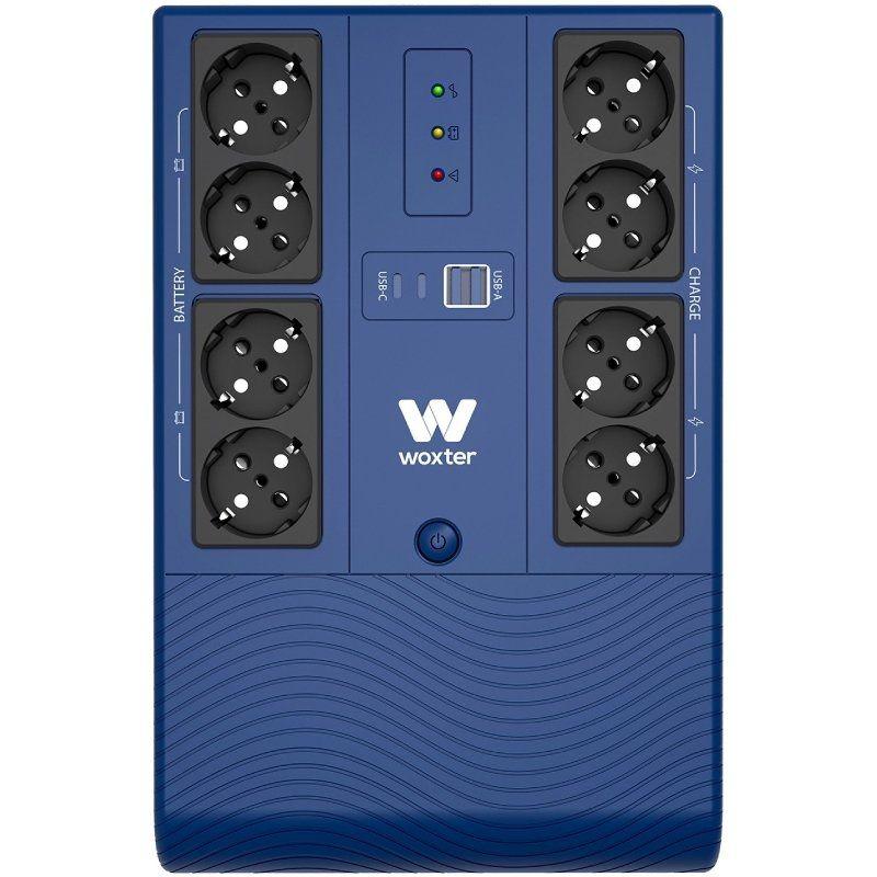 SAI Línea Interactiva Woxter Multibase UPS 800 VA/ 800VA-480W/ 8 Salidas/ Formato Torre