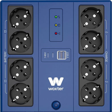 SAI Línea Interactiva Woxter Multibase UPS 800 VA/ 800VA-480W/ 8 Salidas/ Formato Torre