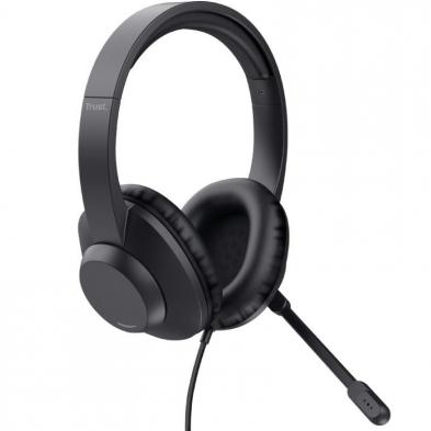 Auriculares Trust Ayda Max USB/ con Micrófono/ USB/ Negros
