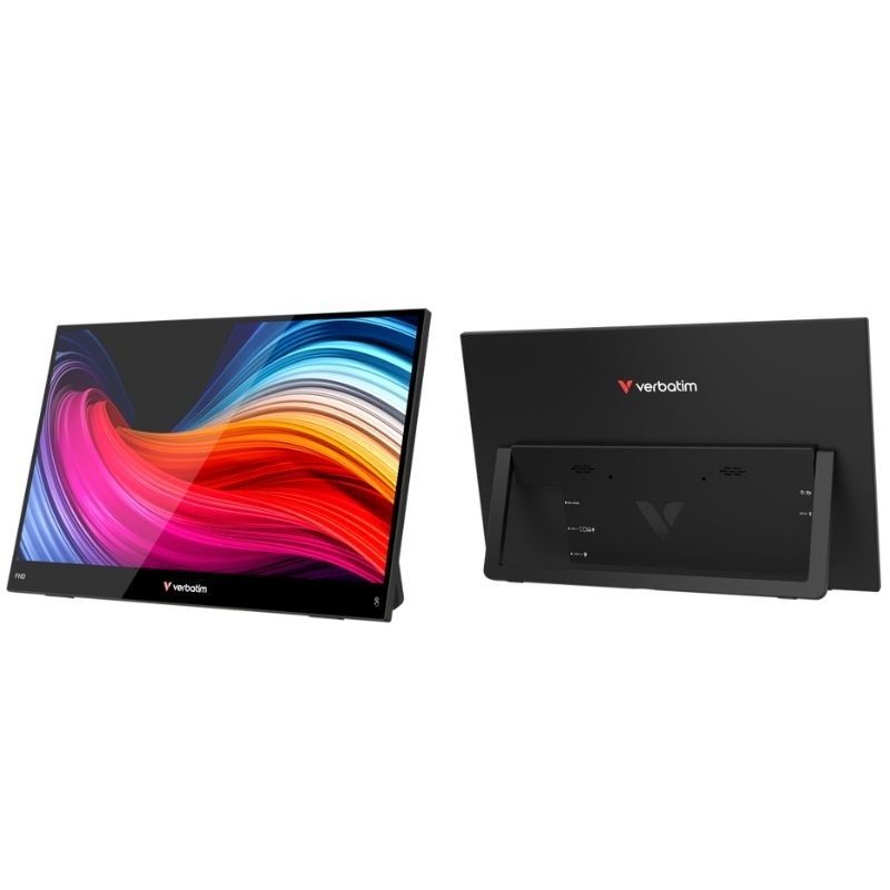 Monitor Portátil Táctil Verbatim Touch Light 14'/ Full HD/ Multimedia/ Negro