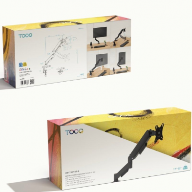 Soporte de Mesa para Monitor TooQ DB1733TNR-B/ Giratorio/ Inclinable/ hasta 9kg