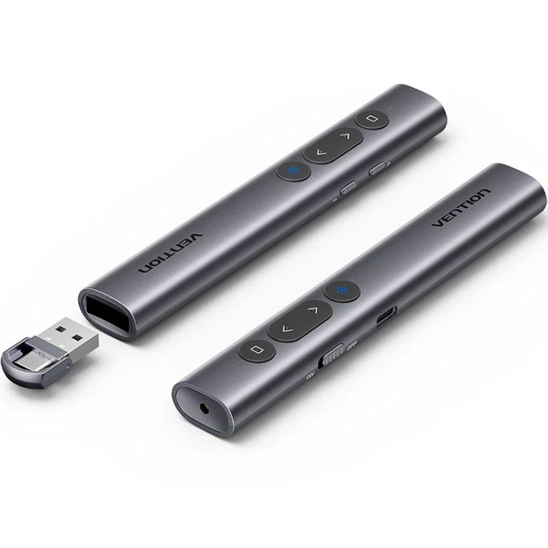 Presentador Inalámbrico por Bluetooth Vention KQJH0/ 2.4GHz/ Gris