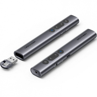 Presentador Inalámbrico por Bluetooth Vention KQJH0/ 2.4GHz/ Gris