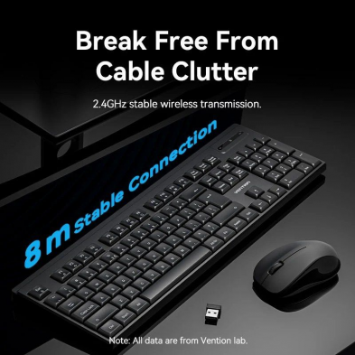 Teclado y Ratón Inalámbricos Vention Combo KTZB0-EN
