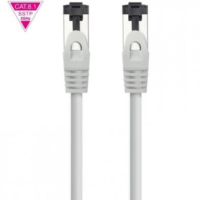 Cable de Red RJ45 SSTP Nanocable 10.20.2002 Cat.8.1/ 2m/ Gris
