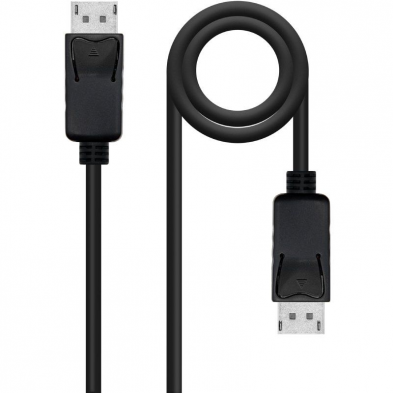Cable DisplayPort 1.4 8K Nanocable 10.15.2801/ DisplayPort Macho - DisplayPort Macho/ 1m/ Certificado/ Negro