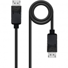 Cable DisplayPort 1.4 8K Nanocable 10.15.2801-L150/ DisplayPort Macho - DisplayPort Macho/ 1.5m/ Certificado/ Negro