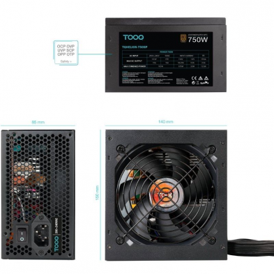 Fuente de Alimentación TooQ TQHELIOS-750SP/ 750W/ Ventilador 12cm/ 80 Plus Bronze