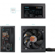 Fuente de Alimentación TooQ TQHELIOS-850SP/ 850W/ Ventilador 12cm/ 80 Plus Bronze