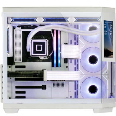 Caja Gaming Semitorre Mars Gaming MC-3TCORELCD/ Blanca