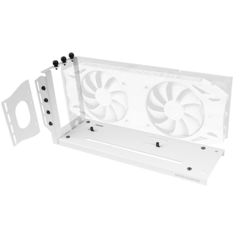 Soporte para Tarjeta Gráfica Mars Gaming MCA-GCV/ Compatibilidad Universal/ Blanco