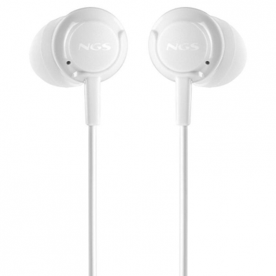 Auriculares Intrauditivos NGS Cross Drift/ con Micrófono/ Jack 3.5/ Blancos