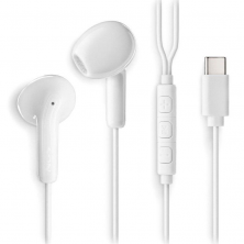 Auriculares Intrauditivos NGS Cross Glide/ con Micrófono/ USB Tipo-C/ Blanco