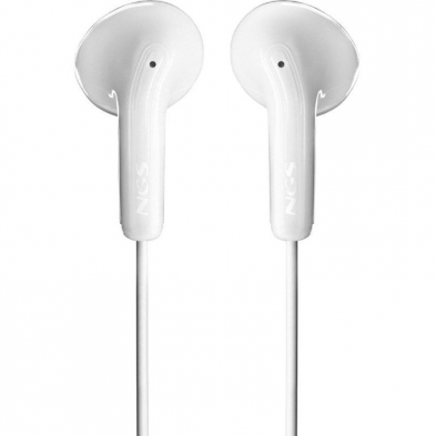 Auriculares Intrauditivos NGS Cross Glide/ con Micrófono/ USB Tipo-C/ Blanco