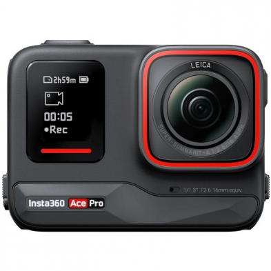 Cámara Digital Deportiva Insta360 Ace Pro/ 8K/ Ángulo de visión 180º/ Negra