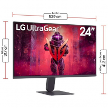 Monitor Gaming LG UltraGear 24G411A-B 23.7'/ Full HD/ 1ms/ 144Hz/ IPS/ Negro