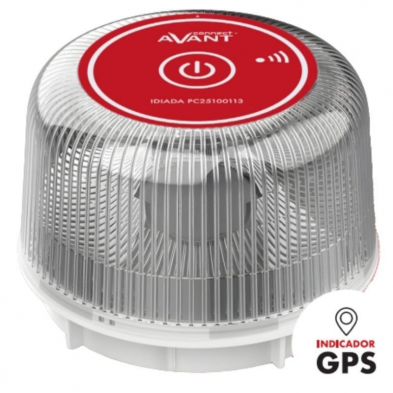 Luz baliza de emergencia para coche Avant V16 Connected AV1201/ Homologada/ Base Imantada/ Geolocalizable/ Funciona a Pilas