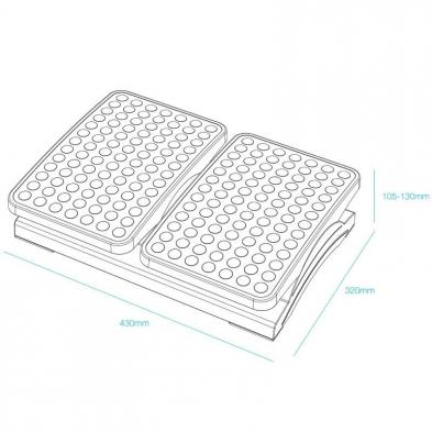 Reposapiés Ajustable/ Inclinable TooQ TQFR0604-B/ 430 x 320 x 105-130 mm