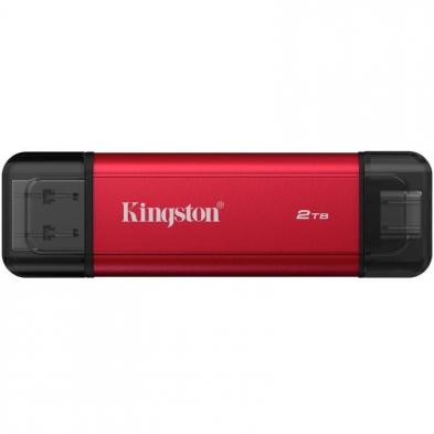Disco Externo SSD Kingston Dual Portable SSD 2TB/ USB Tipo-C y USB 3.2/ Rojo