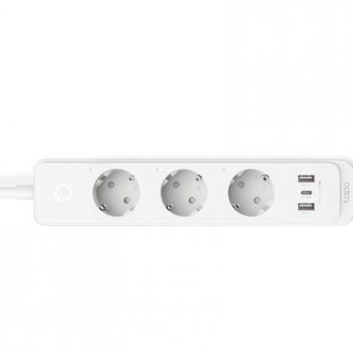 Regleta Inteligente TP-Link Tapo P300/ 3 Tomas de corriente/ 2 USB Tipo-A/ 1 USB Tipo-C/ WiFi/ Blanca