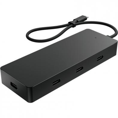 Hub USB Tipo-C HP 6G843AA/ 3xUSB Tipo-C/ 1xUSB Tipo-C PD/ Negro y Azul