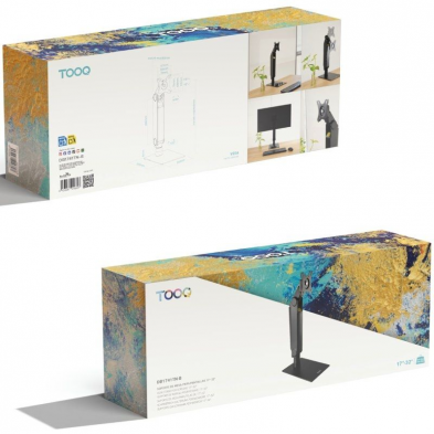 Soporte de Mesa para Monitor TooQ DB1741TN-B/ Giratorio/ Inclinable/ hasta 8kg