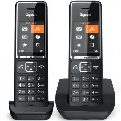 Teléfono Inalámbrico Gigaset Comfort 550/ Pack DUO/ Negro