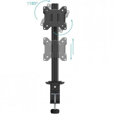 Soporte de Mesa para Monitor TooQ DB1130TN-B/ Giratorio/ Inclinable/ hasta 10kg