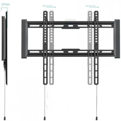 Soporte de Pared Fijo TooQ LP1073F-B para TV de 32-70'/ hasta 75kg