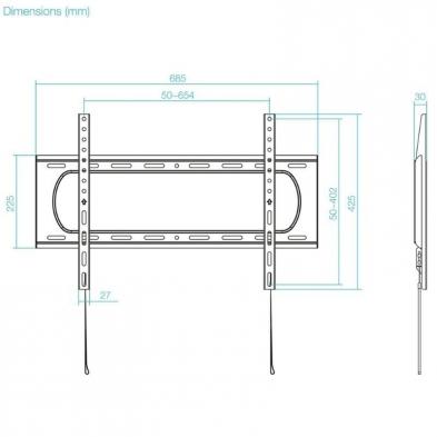 Soporte de Pared TooQ LP1084F-B para TV de 37-80'/ hasta 80kg