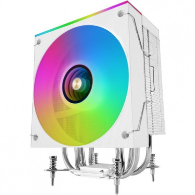 Ventilador con Disipador Mars Gaming MCPU-LCD/ 12cm/ Blanco