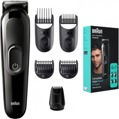 Afeitadora Braun All in One 6 en 1 Style Kit Series 3 MGK3410/ con batería/ 6 Accesorios